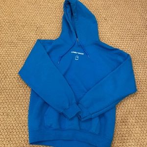 Lightly worn LONELY GHOST, Text me when you get home Blue hoodie